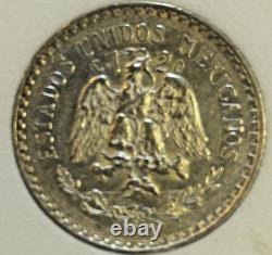 1927 Beautiful Mexico Mint Silver Peso Nice Luster, Some Toning