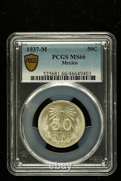 1937M Mexico 50 Centavos PCGS MS66