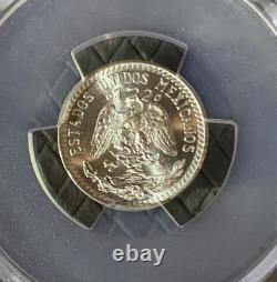 1937 M Mexico 20 Centavos Silver Coin Pcgs Ms67