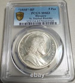 1938-bp St. Stephan Hungary Choice Ngc Ms63 Frosty Cameo Rare R5 Highest-grades