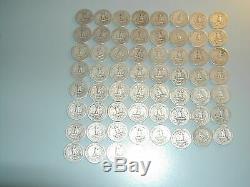 1941 1945 World War 2 Era Old US Silver Washington Quarter Dollar 60 Coin Lot