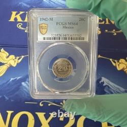 1942-M PCGS MS64 Mexico Silver 20 Centavos