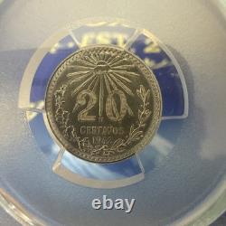 1942-M PCGS MS64 Mexico Silver 20 Centavos