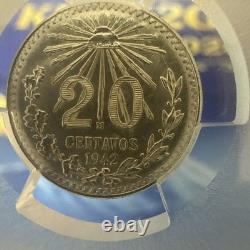 1942-M PCGS MS64 Mexico Silver 20 Centavos