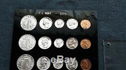 1942- P-d & S World War 2 Era Us Silver Mint Set Choice To Gem Bu Coins Look