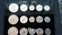 1943- P-d & S World War 2 Era Us Silver Mint Set Choice To Gem Bu Coins Look