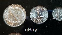 1943- P-d & S World War 2 Era Us Silver Mint Set Choice To Gem Bu Coins Look