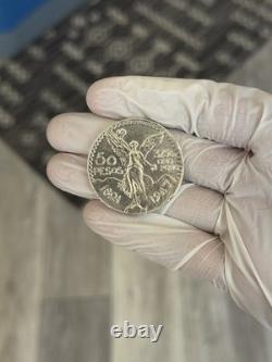 1947 Mexican 50 Pesos Sterling Silver Coin