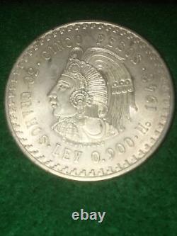 1948 Mexico 5 peso silver Cuauhtemoc lot of 5