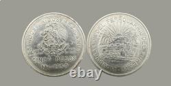1950 Mexico Ferrocarril Southeastern Railroad Silver Coin Cinco 5 Pesos. RARE