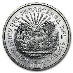 1950 Mexico Silver 5 Pesos Southern Railroad BU SKU #104285