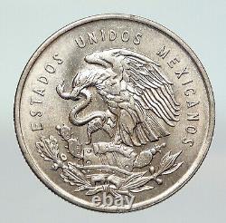 1950 Mo MEXICO Independence HERO JOSE MARIA MORELOS Old Silver Peso Coin i91204