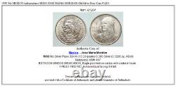 1950 Mo MEXICO Independence HERO JOSE MARIA MORELOS Old Silver Peso Coin i91204