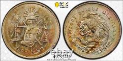 1950-Mo Mexico 25 Centavos PCGS Certified Natural Insane Neon Rainbow Toned