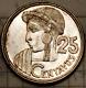 1952 Guatemala Silver25 Centavos Quetzal Coin Uncirculated Native Indigenous Key