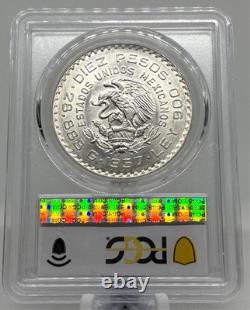 1957 Mexico 10 Pesos 90% Silver Coin PCGS AU58 Constitution Commemorative 1957 Mexico 10 Pesos 90% Silver Coin PCGS AU58 Constitution Commemorative