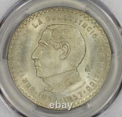 1957-Mo Mexico Silver 5 Pesos Coin PCGS MS65 Constitution Centennial KM#470