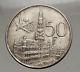 1958 Belgium Silver 50 Francs Coin Brussels World's Fair 58 Baudouin I57142