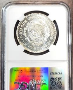 1959 Mexico Silver 1 Peso Jose Morelos Ngc Ms 66 Rare In High Grade Gem Coin