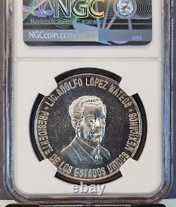 1960 MEXICO SILVER MEDAL GROVE 759a NBA 41ST CONVENTION NGC MS 64 RARE TOP POP 1