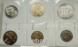 1962-1966 MONACO King Rainier III Antique Genuine 6 Coin Set 1 Silver i76367