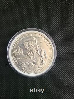 1962 200 yrs conmemorative coin batalla de puebla unc beautiful silver coin