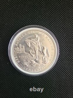 1962 200 yrs conmemorative coin batalla de puebla unc beautiful silver coin