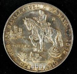 1962 Mo Mexico Silver Medal Grove-800a Battle of Cinco de Mayo 1862 Puebla War