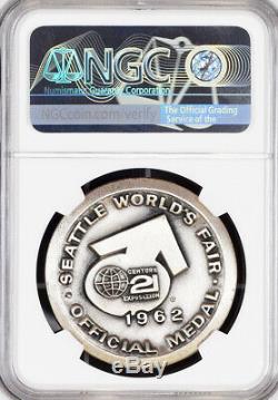 1962 Seattle World's Fair World of Science Silver Medal MS68 NGC Token, Coin