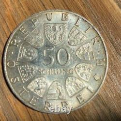 1965 AUSTRIA 600th of VIENNA UNIVERSITY Rudolf IV Der Stifter Silver Coin