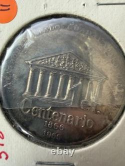 1966 Mexico Silver Grove 947a Dellgado Theatre 100th Medal Ltd. No. 0269