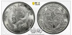 1966 Panama Balboa Silver Coin Pcgs Ms66