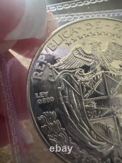 1969 Panama 5 Balboas Silver Coin Ley 0900 Large Crown Size