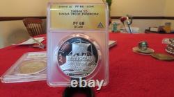 1969 Tunisia Silver 1 Dinar Phoenician Ship Anacs Pf 68 Ultra Cameo Pq Top Pop