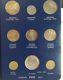 1971-1973 Complete Blue Fao World 34-coin Album With Silver/proof Coins As Issued