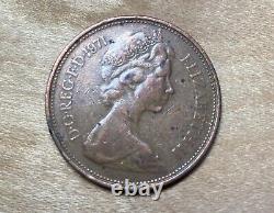 1971 2 NEW PENCE British Elizabeth II Coin BN Rare Beauty