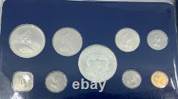 1971 BAHAMAS UK Queen Elizabeth II Shell Marlin 9 Coin Set 5 are Silver i114537