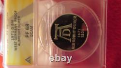 1971 D 5 Marks West Germany Proof Albrect Durer Anacs Pf68 Dcam