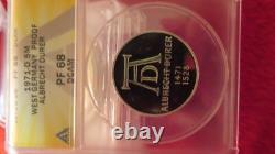 1971 D 5 Marks West Germany Proof Albrect Durer Anacs Pf68 Dcam