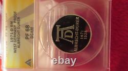 1971 D 5 Marks West Germany Proof Albrect Durer Anacs Pf68 Dcam