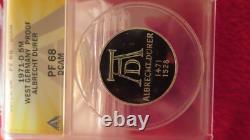 1971 D 5 Marks West Germany Proof Albrect Durer Anacs Pf68 Dcam