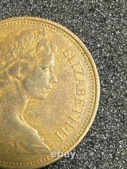 1971 D. G. REG. F. D Queen Elizabeth II New Pence 2 Coin #1