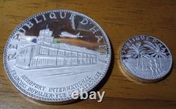 1971 Haiti Proof 5 & 25 Gourdes, Beach & Airport, Over 4 1/2 Ounces. 999 Silver