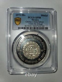 1971-Mo Mexico 4 Reales Medal SP-58 PCGS 9Grove-1102a