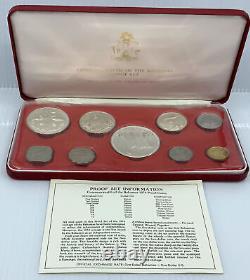 1974 BAHAMAS UK Queen Elizabeth II Shell Marlin 9 Coin Set 5 are Silver i116668