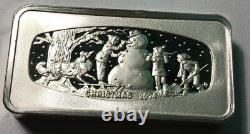 1974 Christmas Franklin Mint Silver Bar 2.29 Ounce of Sterling Silver