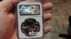1975 Israel Bond Program 25 Lirot. 800 S-ilver 30 grams Coin NGC MS64