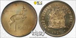 1975 South Africa 1 Rand Silver Proof PCGS PR66DCAM Beautifully Toned 2264
