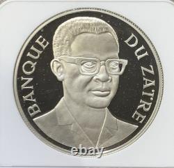 1975 Zaire $5z Pkapi Conservation Ngc Pf68 Ulca, Silver Coin