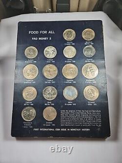 1976 FAO Money Food For All Contains Silver Pages 2, 3, 3A, 4, 4A 5 Page Lot